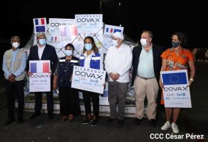 A través del mecanismo Covax, llegaron a Nicaragua, un total de 827 mil dosis de vacunas Pfizer contra el Coronavirus; procedentes del gobierno de Francia.