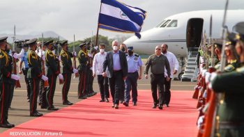 Presidente de Cuba, Miguel Díaz Canel arriba a Nicaragua