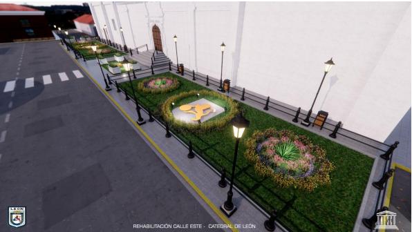 Inician obras del nuevo paseo peatonal ubicado al costado de la Catedral de León