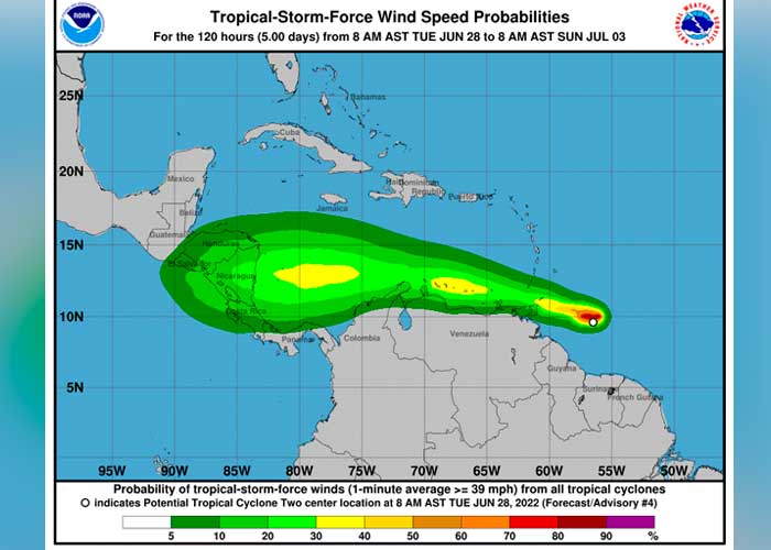 Advierten que onda tropical podría afectar Costa Rica