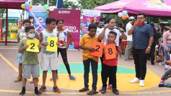 Realizan juegos infantiles en el Parque 25 Aniversario de Managua