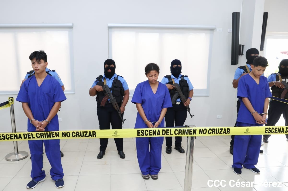 Policía Nacional presenta a los autores del asesinato de dos niñas en Ciudad Belén