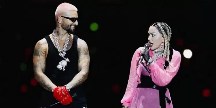 Maluma le rogó a Madonna para que cantara en su concierto en Medellín
