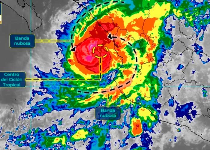 Orlene toca tierra en el noreste de México como huracán categoría 1
