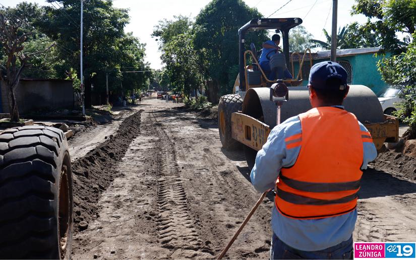 Alcaldía de Managua supervisa obras de Calles para el Pueblo en Anexo Villa Libertad