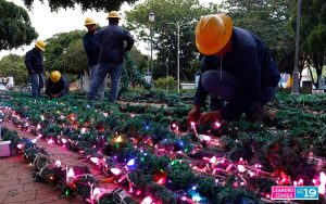 Avanza decoración navideña en las principales vías de Managua