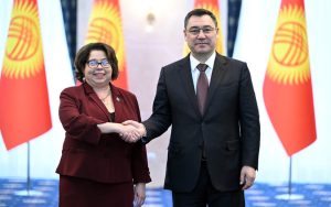 Embajadora de Nicaragua presenta cartas credenciales ante el Presidente de Kirguistán