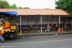Inician obras de mejoramiento en las Paradas de Buses en Managua