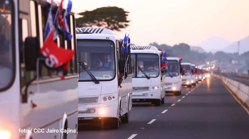 Llega a Nicaragua nueva flota de 150 buses rusos