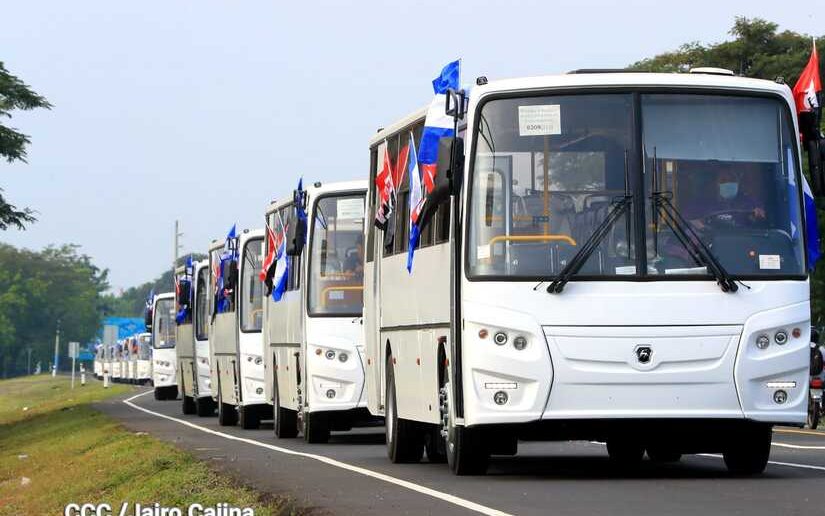 Nicaragua contará con 150 nuevos buses, llegados desde Rusia