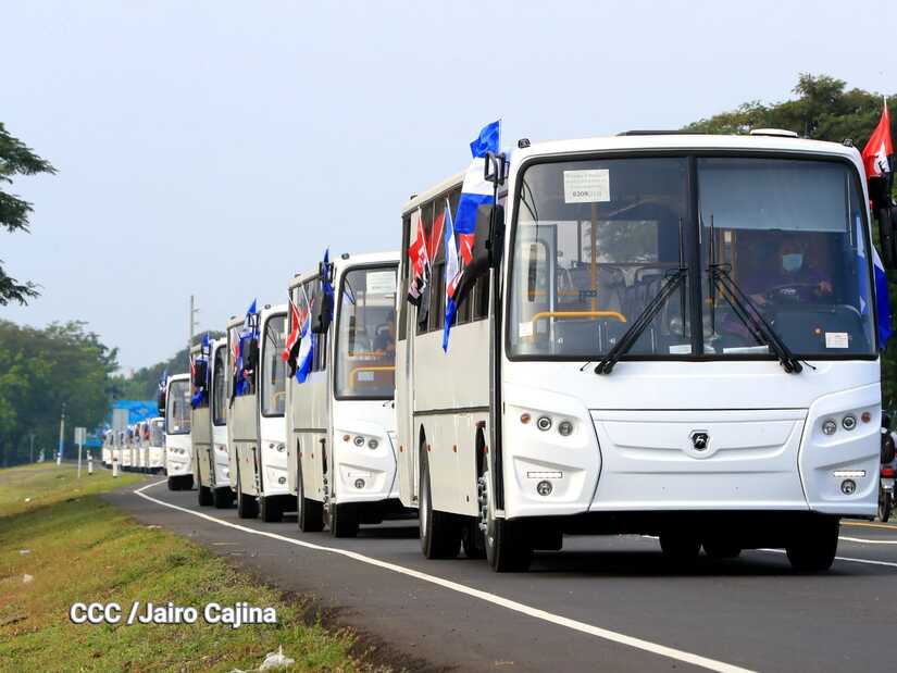 Nicaragua contará con 150 nuevos buses, llegados desde Rusia