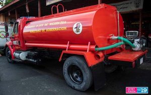 Dos camiones de bombero fueron enviado para la nueva estación en Murra, Nueva Segovia 