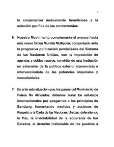 Mensaje del Gobierno de Reconciliación y Unidad Nacional en la Reunión Ministerial MNOAL