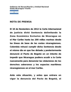 Gobierno de Nicaragua se pronuncia sobre la sentencia de la CIJ 