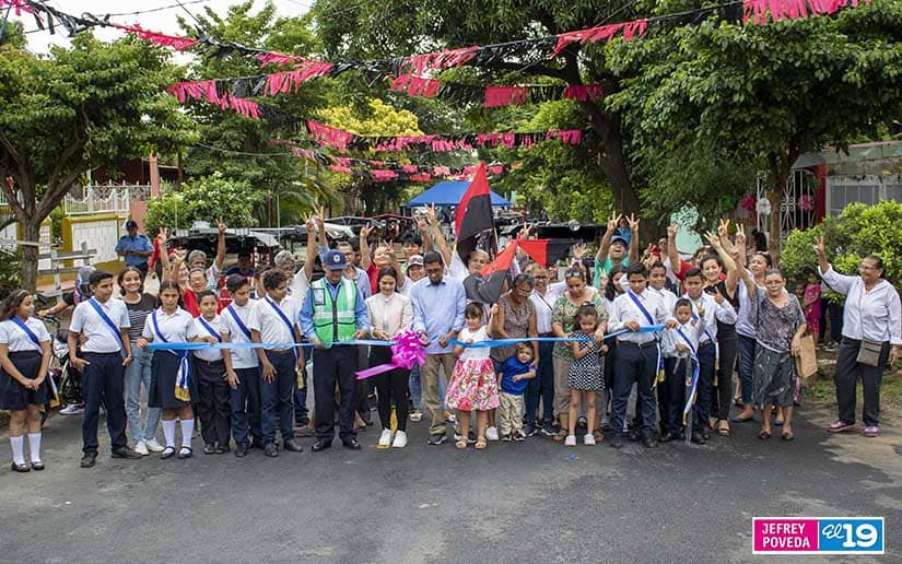 Alcaldía de Managua inaugura mejoramiento vial del barrio San Judas