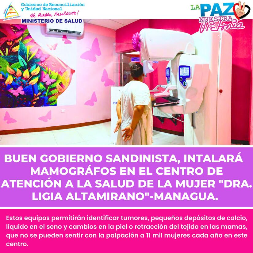 Nicaragua cuenta con nuevos equipo para la prevención al cáncer de mamas