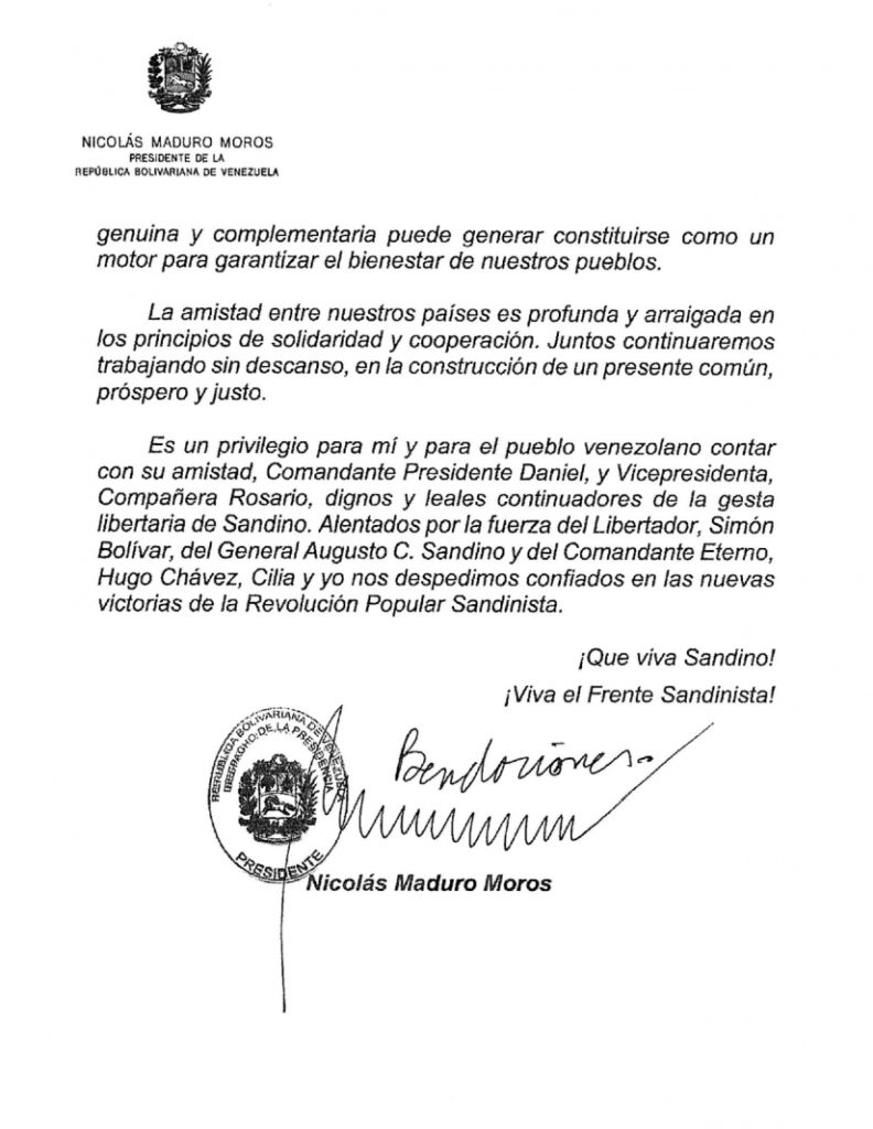 Mensaje de Nicolás Maduro, en ocasión del 90 Aniversario del Tránsito a la Inmortalidad del General Augusto C. Sandino.