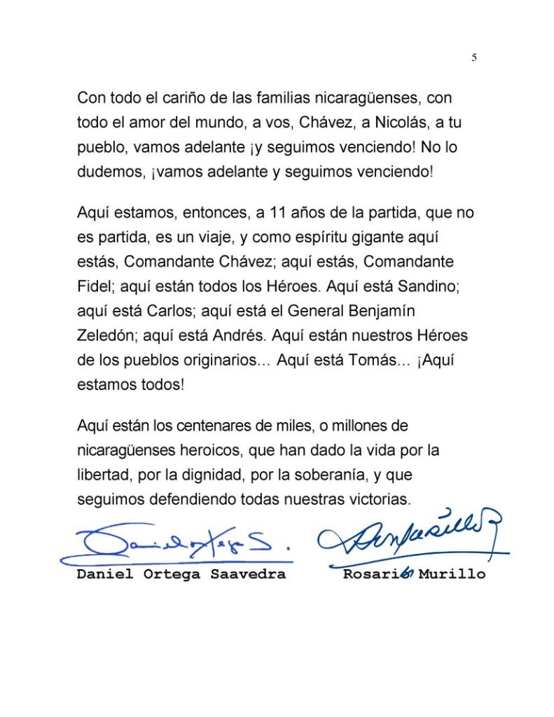 Mensaje al Presidente Nicolás Maduro a 11 años del paso a la inmortalidad del Comandante Chávez. 5