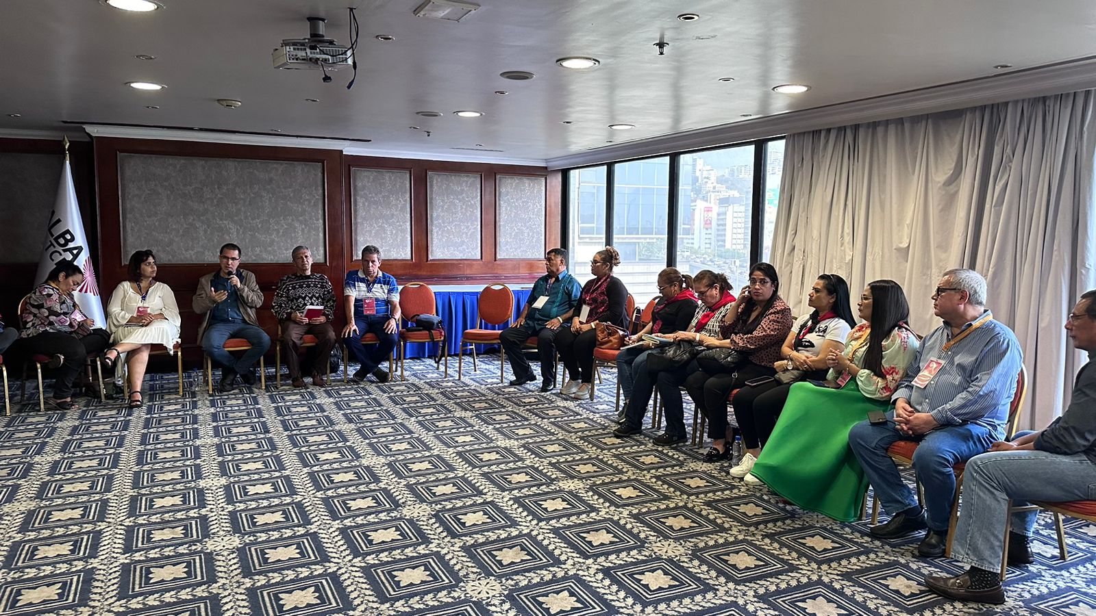 Delegación de Nicaragua en reunión del ALBA-TCP en Caracas, Venezuela.