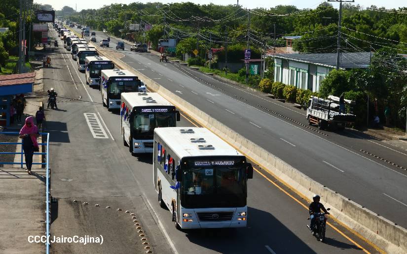 Llegan a Managua 250 nuevas unidades de buses provenientes de China