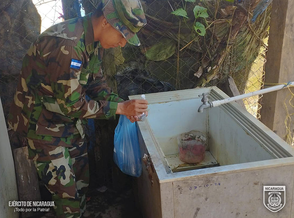 Quinto Comando Militar Regional en jornada de abatización y fumigación en Chontales