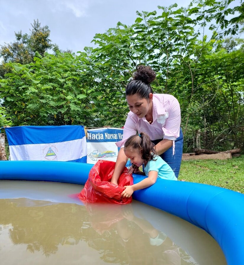 Inpesca entrega estanques artesanales de Tilapia en los municipios de San Miguelito y San Carlos