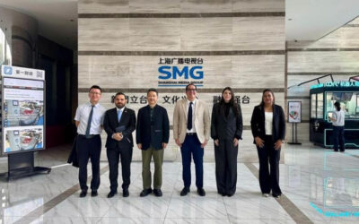 Compañero Maurice Ortega, Director de Viva Nicaragua Canal 13 visita Grupo de Medios de Shanghai
