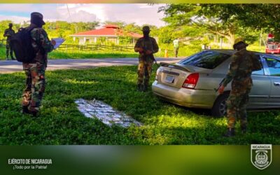 Ejército de Nicaragua incauta 54 tacos de cocaína en Rivas