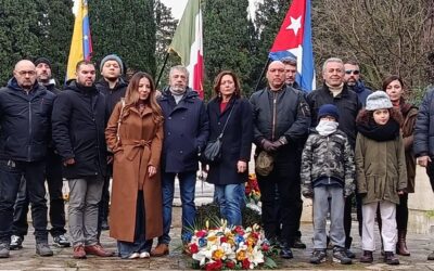 Homenaje en Italia recuerda a combatientes caídos de Cuba y Venezuela