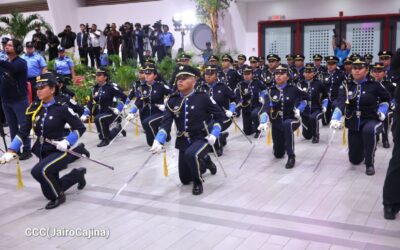 Cadetes de la Policía Nacional se gradúan en acto dedicado a Leonel Rugama y a Héroes de San José de las Mulas