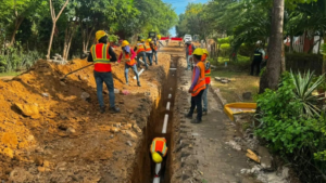 Continúan avances del alcantarillado sanitario en León