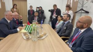 Reunión delegación de Nicaragua con Presidente de Abjasia en el marco del Foro Económico de San Petesburgo