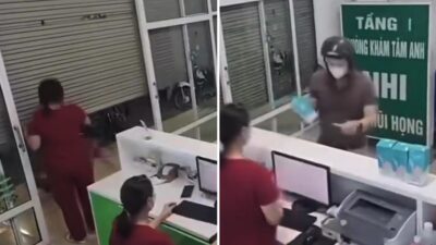 Captan a hombre entrando de forma insólita a un negocio