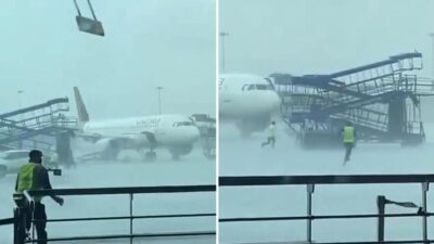 El viento que desató el desorden en una pista de aterrizaje