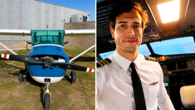 Piloto se lanza de la aeronave mientras entrenaba a una alumna