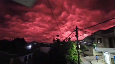 Cielo rojo y terremoto: El fenómeno que sorprendió a un municipio colombiano