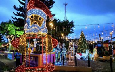 Espacios públicos de Nicaragua se llenan de luz y color con los adornos navideños
