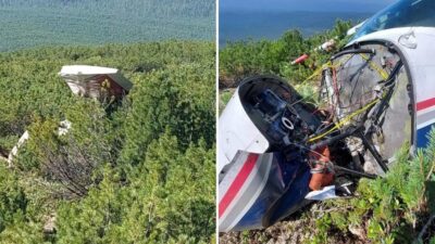 Difunden primeras imágenes de la avioneta desaparecida en Rusia