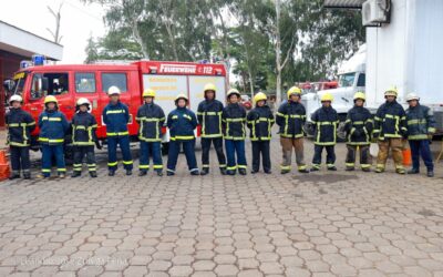 Bomberos Unidos de Nicaragua realiza demostración de capacidades para evitar incendios por GLP