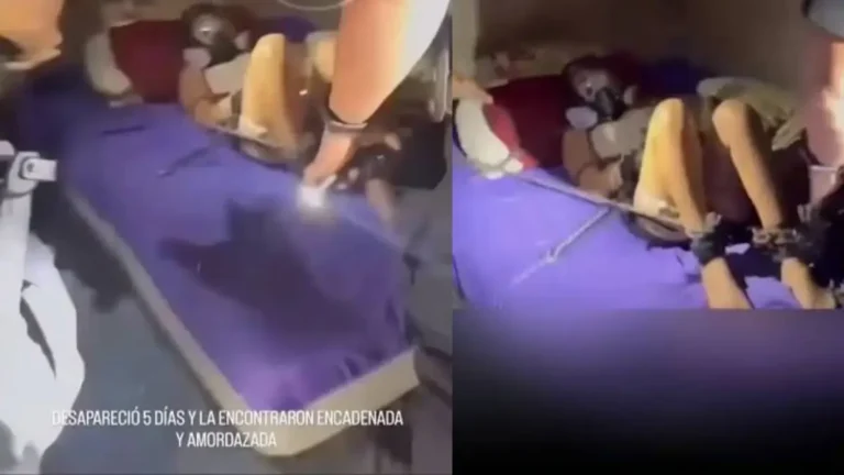 Mujer fue hallada encadenada