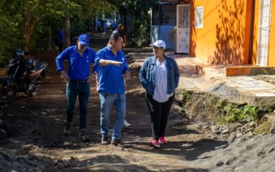 Alcaldia de Managua supervisa obras de drenajes pluviales y sanitarios en el barrio Pedro Aráuz Palacios