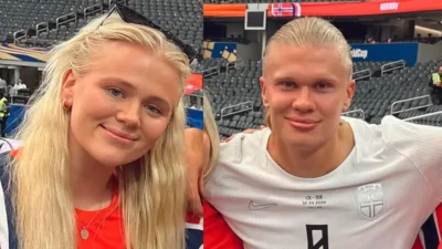 El increíble parecido de Erling Haaland y su hermana