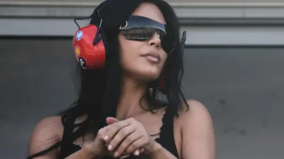 Kim Kardashian y su familia celebraron el triunfo de Lewis Hamilton en la F1