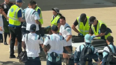 Messi y la selección argentina en riguroso control de seguridad