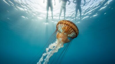 Playas estadounidenses bajo alerta por la llegada de enormes medusas