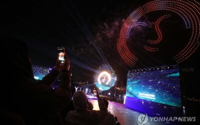 Celebración espectáculo multimedia llegada de líderes del APEC