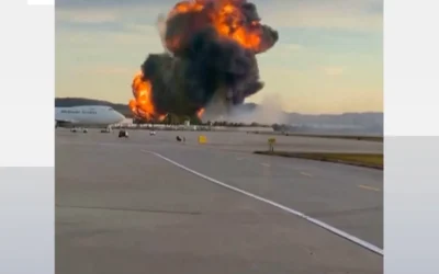 Difunden imágenes del accidente del avión de carga en Kentucky