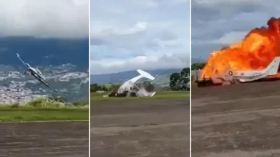 Una avioneta se desploma sobre una carretera en EE.UU.