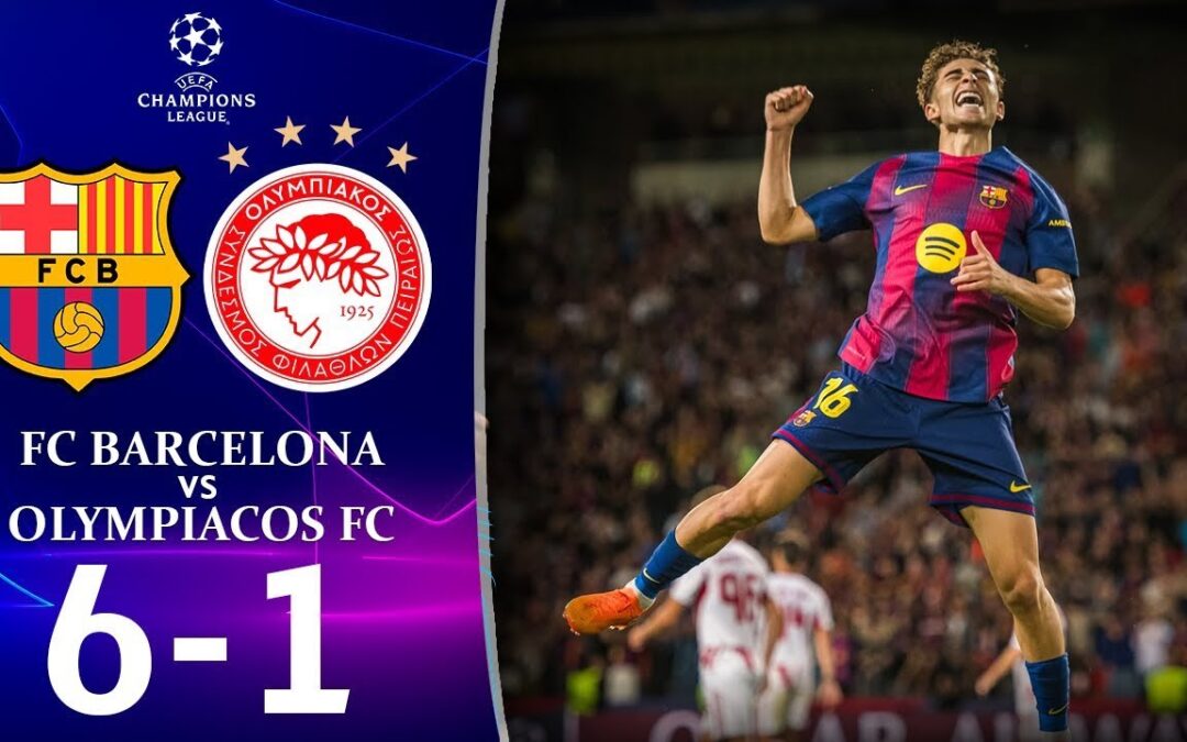 El Barcelona golea al Olympiacos antes de enfrentar al Madrid