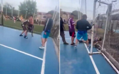 «¡Mátalo, guacho!»: adolescente recibe brutal patada en la cara en cancha de fútbol